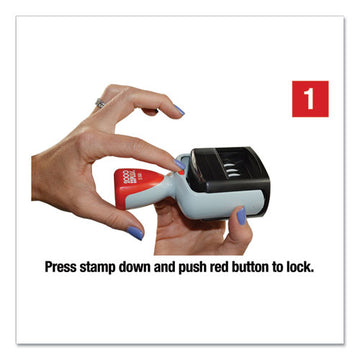 COSCO 2000PLUS® Model S 360 Self-inking Two-color Message Dater, 5 Years, Entered-faxed-paid-received, 1.81" X 1.25", Blue-red Ink freeshipping - TVN Wholesale